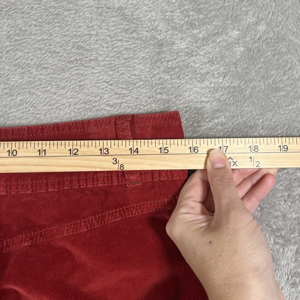 We The Free Skirt Womens 28 Red Corduroy Mini Button Front‎ Pockets Boho Style